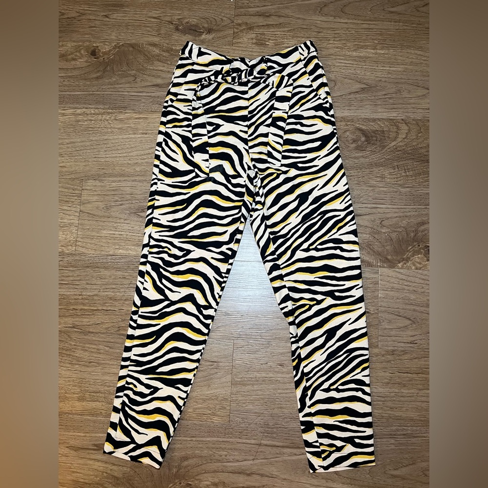 F&F Tiger Print Pants (with tie belt)